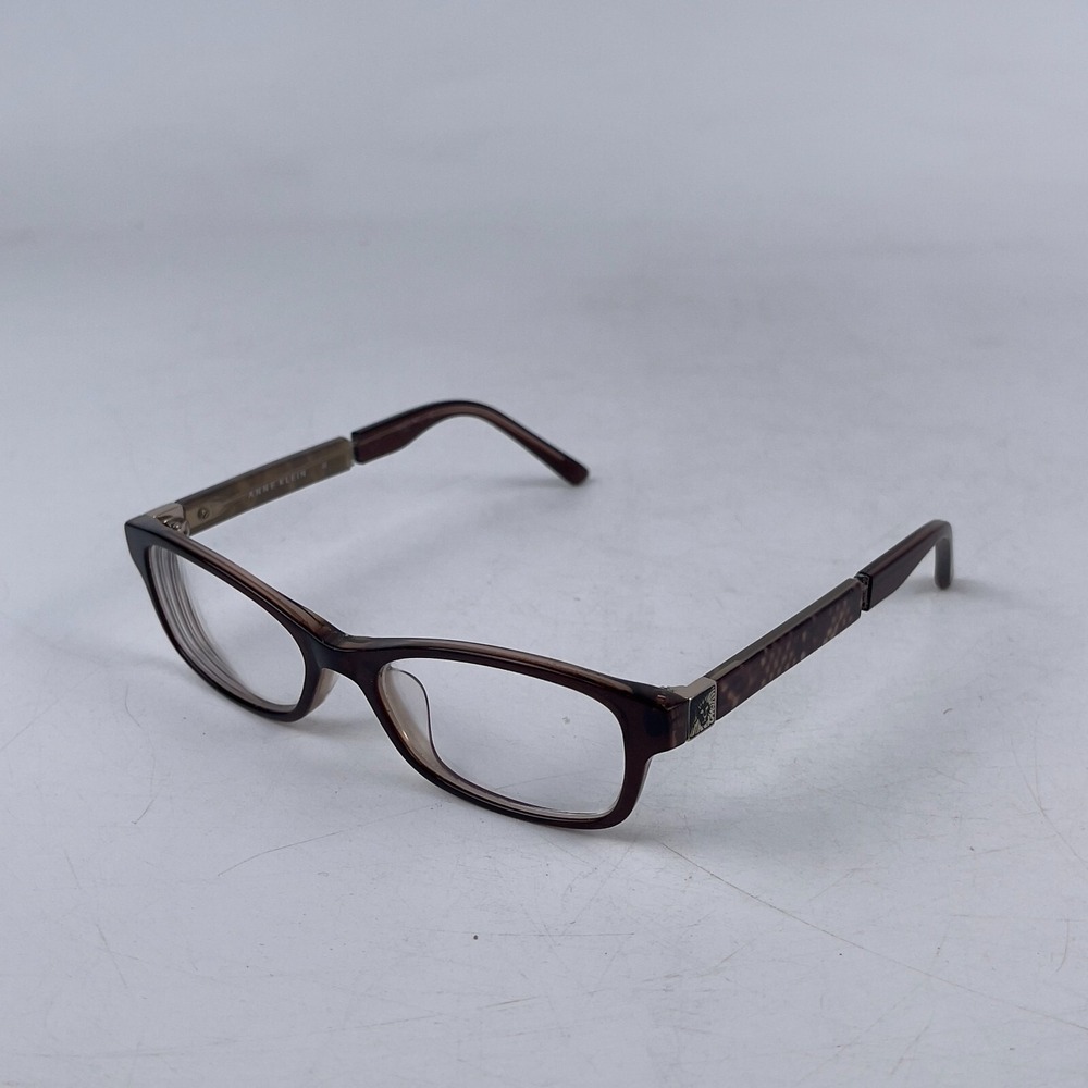 Anne Klein AK 5050 208 Women Eyeglasses Frame Brown Plastic Full Rim Rectangular